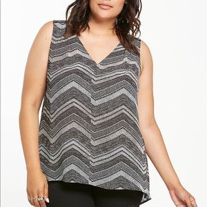 Plus Size 3X Torrid Chevron Georgette Tank
